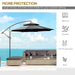 Cantilever Parasol – 2.67m Black | Double-Tier Canopy - Cross Base Included OUTSUNNY - Little and Giant Explorers Outsunny