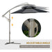 Cantilever Parasol – 2.67m Black | Double-Tier Canopy - Cross Base Included OUTSUNNY - Little and Giant Explorers Outsunny