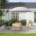 Cantilever Parasol with Cross Base in Grey 2.7m - Little and Giant Explorers Outsunny