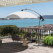 Cantilever Parasol with Cross Base in Grey 2.7m - Little and Giant Explorers Outsunny