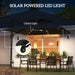 Garden Cantilever Parasol with Solar LED Lights and Centre Light in Black - Little and Giant Explorers Outsunny