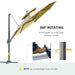 Cantilever Parasol with Solar Lights Power Bank 360° Spin 3m - Little and Giant Explorers Outsunny