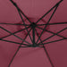 Cantilever Umbrella with LED Lights in Bordeaux Red 350cm - Little and Giant Explorers vidaXL