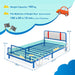 Car Shaped Kids Bed Frame with Upholstered Headboard (98 x 203cm) - Little and Giant Explorers Costway