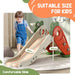 Carrot Themed 3-in-1 Foldable Slide with Basketball Hoop and Climber - Little and Giant Explorers AIYAPLAY