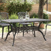 Cast Aluminium Garden Table in Black (150 x 90 x 72cm) - Little and Giant Explorers vidaXL