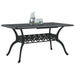 Cast Aluminium Garden Table in Black (150 x 90 x 72cm) - Little and Giant Explorers vidaXL