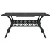 Cast Aluminium Garden Table in Black (150 x 90 x 72cm) - Little and Giant Explorers vidaXL