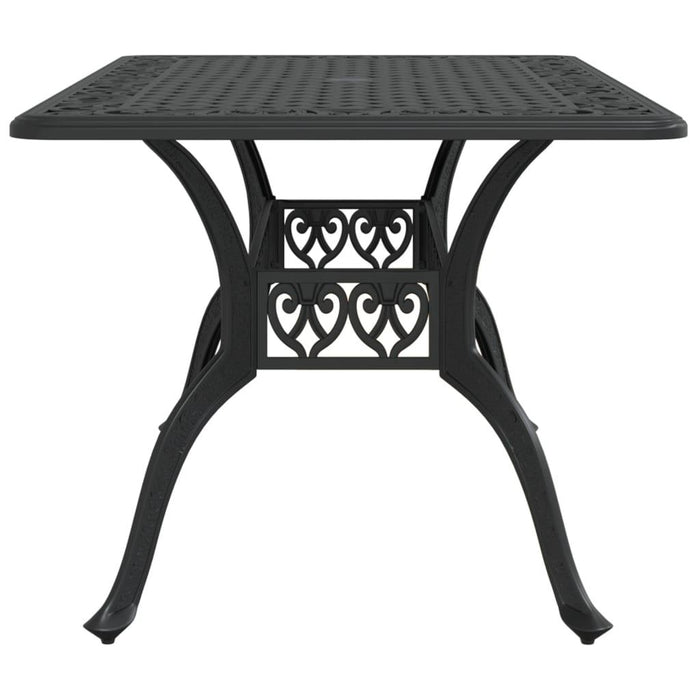 Cast Aluminium Garden Table in Black (150 x 90 x 72cm) - Little and Giant Explorers vidaXL