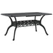 Cast Aluminium Garden Table in Black (150 x 90 x 72cm) - Little and Giant Explorers vidaXL