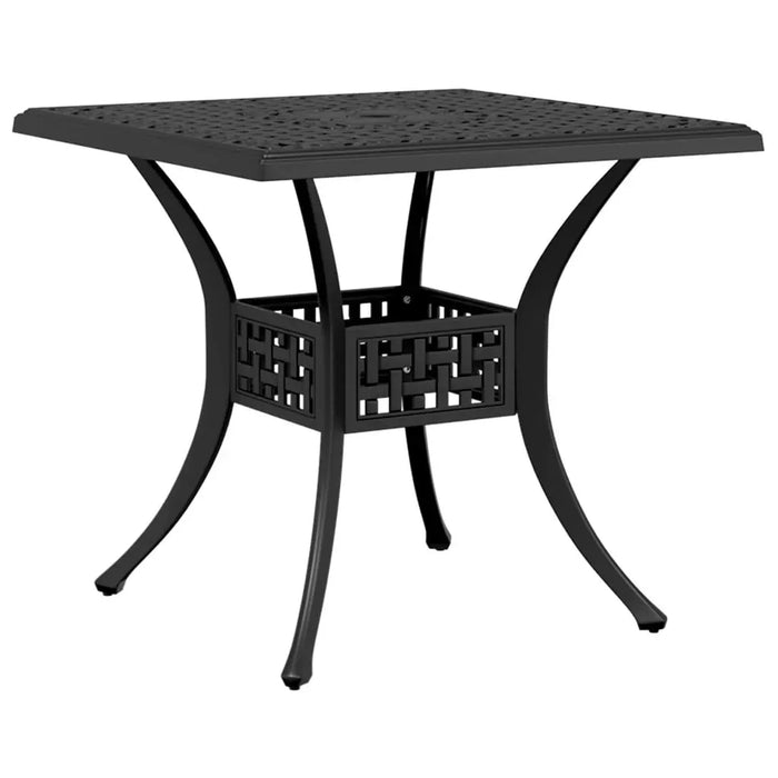 Cast Aluminium Garden Table in Black (80 x 80 x 75cm) - Little and Giant Explorers vidaXL