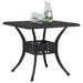 Cast Aluminium Garden Table in Black (80 x 80 x 75cm) - Little and Giant Explorers vidaXL