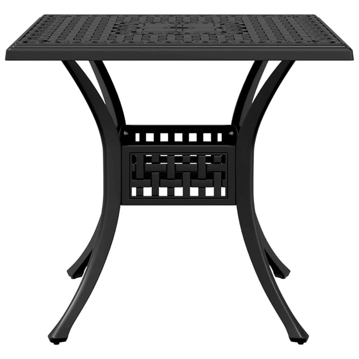 Cast Aluminium Garden Table in Black (80 x 80 x 75cm) - Little and Giant Explorers vidaXL