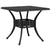 Cast Aluminium Garden Table in Black (80 x 80 x 75cm) - Little and Giant Explorers vidaXL