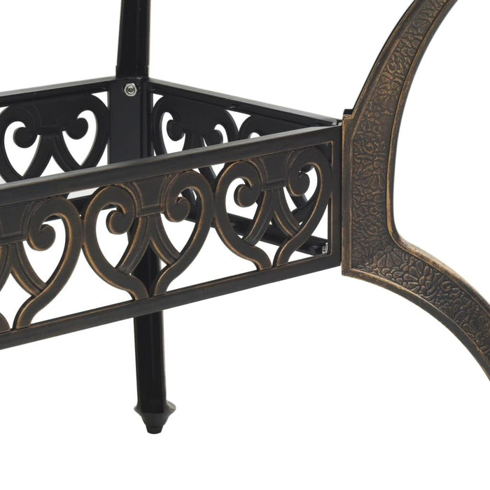 Cast Aluminium Garden Table in Bronze (150 x 90 x 72cm) - Little and Giant Explorers vidaXL