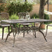 Cast Aluminium Garden Table in Bronze (150 x 90 x 72cm) - Little and Giant Explorers vidaXL