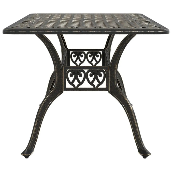 Cast Aluminium Garden Table in Bronze (150 x 90 x 72cm) - Little and Giant Explorers vidaXL