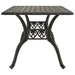 Cast Aluminium Garden Table in Bronze (150 x 90 x 72cm) - Little and Giant Explorers vidaXL