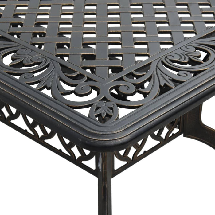 Cast Aluminium Garden Table in Bronze (150 x 90 x 72cm) - Little and Giant Explorers vidaXL