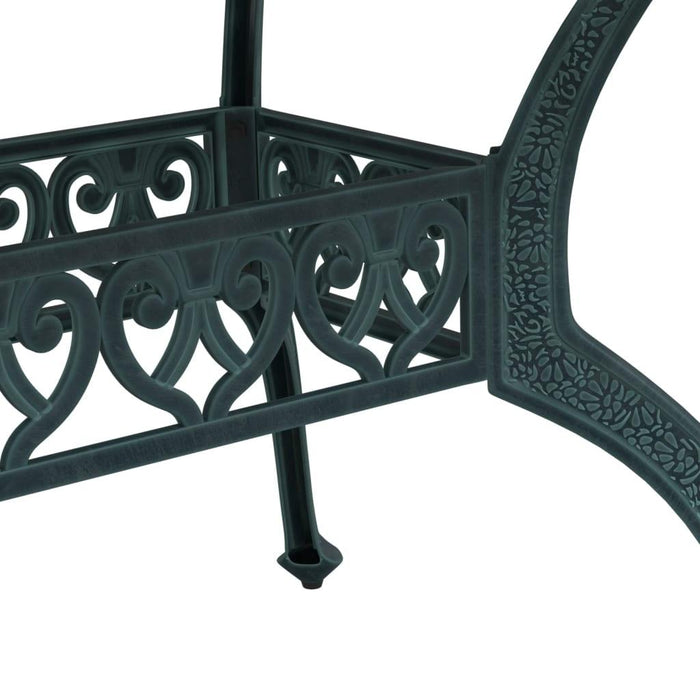 Cast Aluminium Garden Table in Green (150 x 90 x 72cm) - Little and Giant Explorers vidaXL