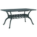 Cast Aluminium Garden Table in Green (150 x 90 x 72cm) - Little and Giant Explorers vidaXL