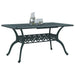 Cast Aluminium Garden Table in Green (150 x 90 x 72cm) - Little and Giant Explorers vidaXL