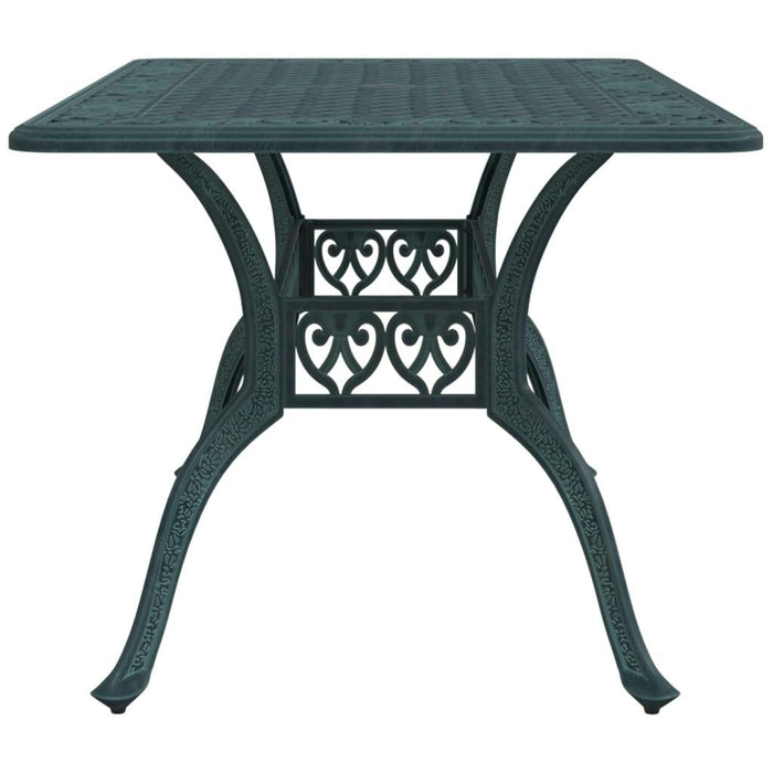 Cast Aluminium Garden Table in Green (150 x 90 x 72cm) - Little and Giant Explorers vidaXL