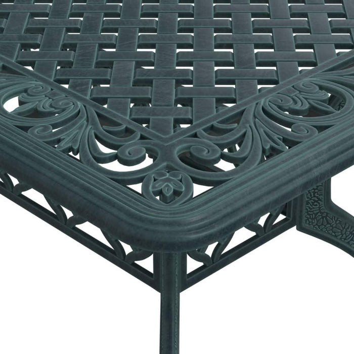 Cast Aluminium Garden Table in Green (150 x 90 x 72cm) - Little and Giant Explorers vidaXL