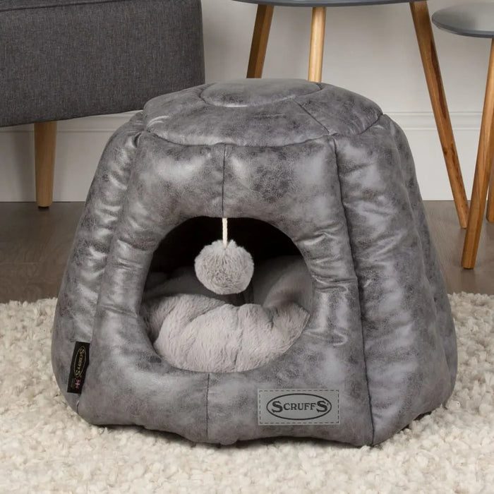 Cat Bed 'Knightsbridge' in Grey (48 x 38cm) - Little and Giant Explorers Scruffs & Tramps