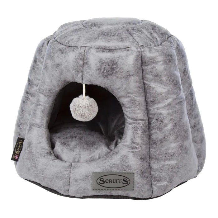 Cat Bed 'Knightsbridge' in Grey (48 x 38cm) - Little and Giant Explorers Scruffs & Tramps