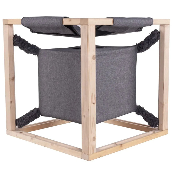 Cat Bed with Hammock 'Catcube' in Grey (54 x 54 x 54cm) - Little and Giant Explorers Quapas!