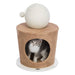 Cat Cuddly Cave with Scratching Ball in Taupe - Little and Giant Explorers TRIXIE