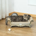 Cat Furniture with Scratching Pad and Catnip in Brown - Little and Giant Explorers PawHut