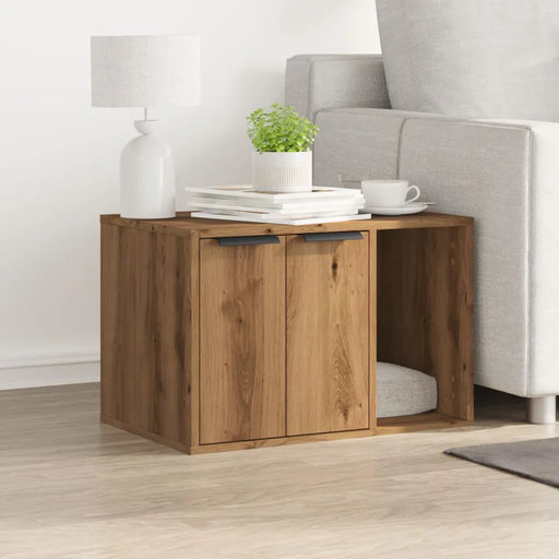 Cat Litter Box Enclosure – Artisian Oak | Engineered Wood Hidden Cat House VIDAXL - Little and Giant Explorers vidaXL