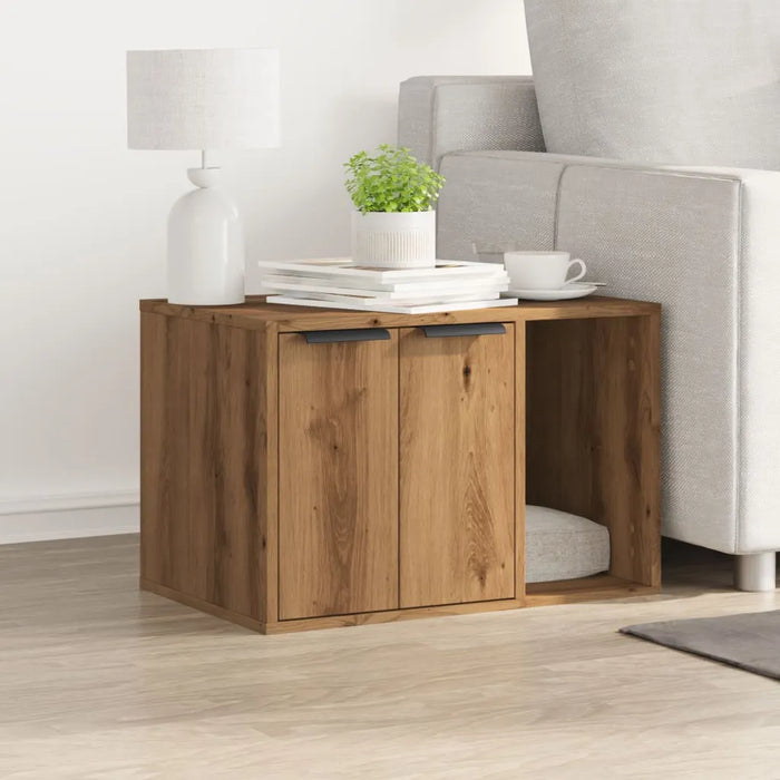 Cat Litter Box Enclosure – Artisian Oak | Engineered Wood Hidden Cat House VIDAXL - Little and Giant Explorers vidaXL
