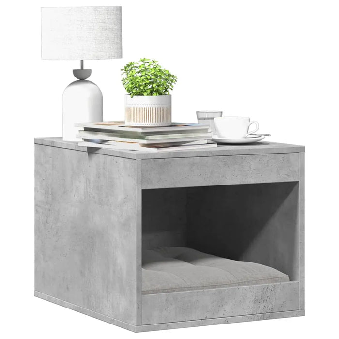 Cat Litter Box Enclosure – Concrete Grey Engineered Wood | Multi-Use Cat House VIDAXL - Little and Giant Explorers vidaXL