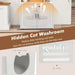 Cat Litter Box Enclosure – White Cabinet | 3 Open Shelves and Adjustable Feet COSTWAY - Little and Giant Explorers Costway