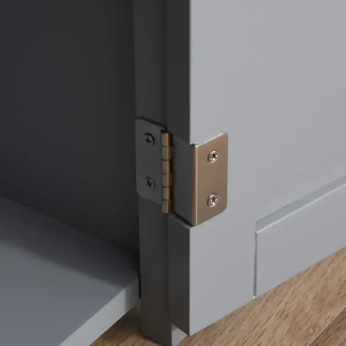 Cat Litter Box Furniture with Storage Shelves – Grey | Hidden Cat House and Cabinet PAWHUT - Little and Giant Explorers PawHut