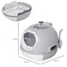 Cat Litter Box Toilet with Litter Scoop Enclosed Drawer in Grey - Little and Giant Explorers PawHut