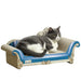 Cat Scratcher Sofa Bed with Catnip | Corrugated Paper Design - Furniture Protection PAWHUT - Little and Giant Explorers PawHut