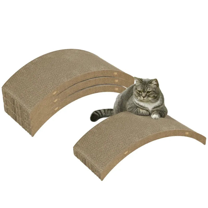 Cat Scratching Board Set – 4-Piece Corrugated Cardboard Pads | For Cat Wheel or Standalone Use PAWHUT - Little and Giant Explorers PawHut