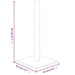 Cat scratching post diagram with 70 cm height and 35 cm square base, simple line drawing.
