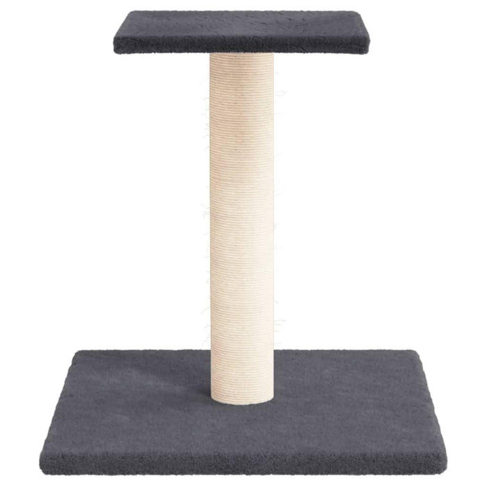 Cat Scratching Post with Platform in Dark Grey - Little and Giant Explorers vidaXL