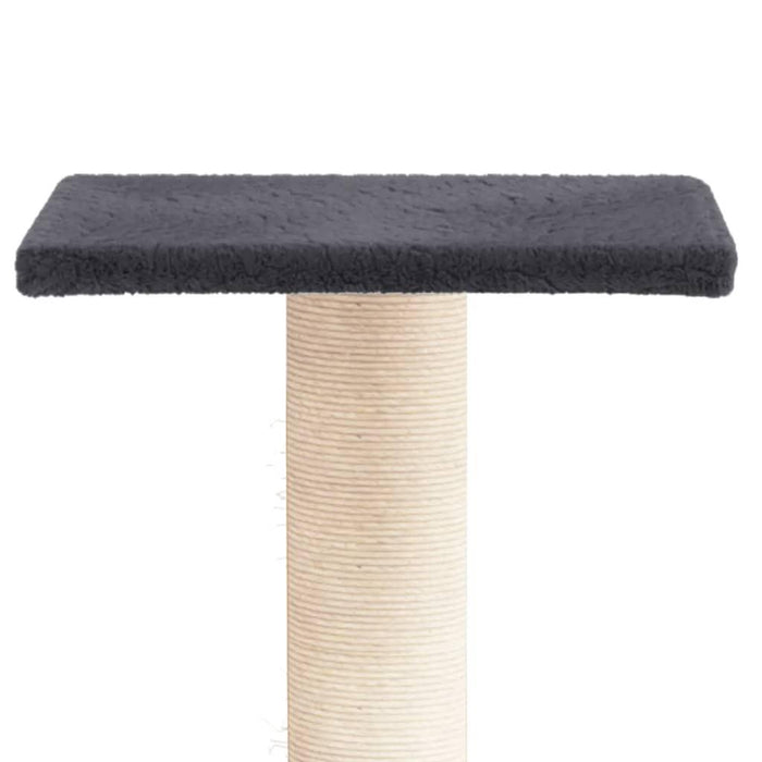 Cat Scratching Post with Platform in Dark Grey - Little and Giant Explorers vidaXL