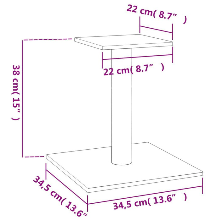 Cat Scratching Post with Platform in Light Grey - Little and Giant Explorers vidaXL