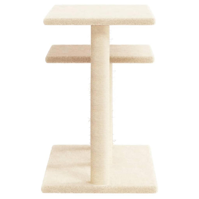 Cat Scratching Posts with Platforms in Cream - Little and Giant Explorers vidaXL