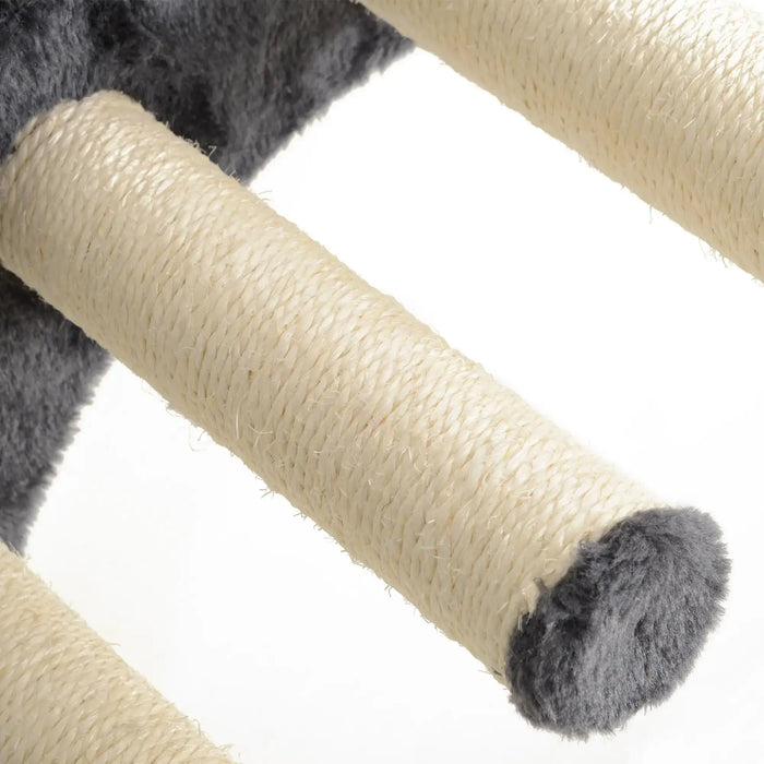 Cat Shelf Set Dark Grey | Wall-Mounted Design with Modular Layout - Little and Giant Explorers PawHut