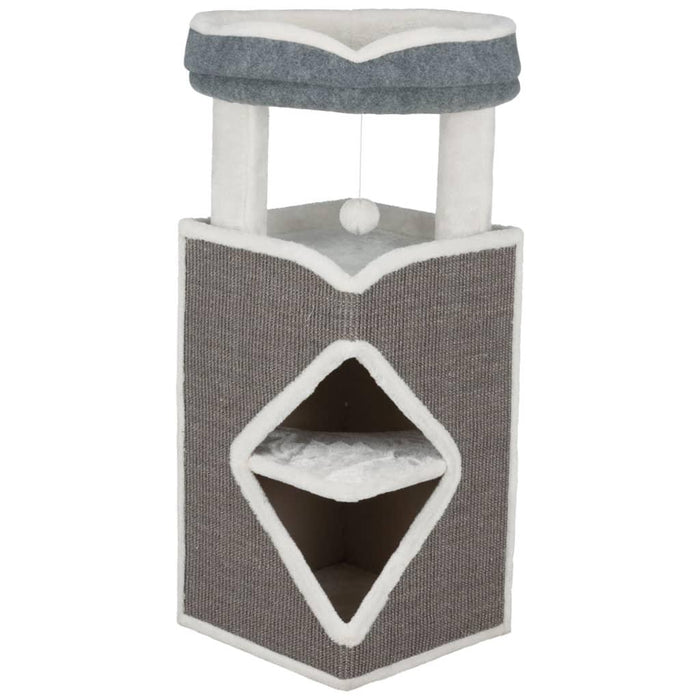 Cat Tower 'Arma' in Grey, Blue and White - Little and Giant Explorers TRIXIE