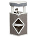 Cat Tower 'Arma' in Grey, Blue and White - Little and Giant Explorers TRIXIE