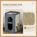 Cat Tower – Two-Level Enclosed Cat House | Sisal Scratching Pad and Plush Covering PAWHUT - Little and Giant Explorers PawHut